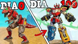 O PEQUENO DINOZORD PAWER RANGER EVOLUIU PARA O GIGANTE MEGAZORD DINOSSAURO GODZILLA 100 DIAS O FILME