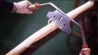 Making a Drawknife with Old Planer Blades