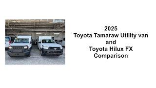 Toyota Tamaraw Long Wheel Base (LWB) Utility Van (Tamaraw FX) and Toyota Hilux FX Comparison