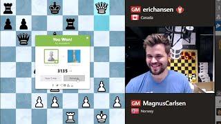 Magnus Carlsen crushes Eric Hansen