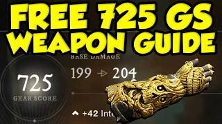 THIS VIEWER FOUND HOW TO GET AN EASY 725GS WEAPON! Best 725 GS Weapon Guide New World Aeternum!