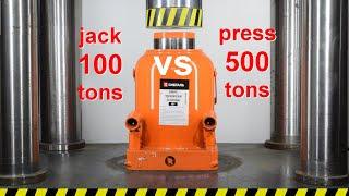 500 TON HYDRAULIC PRESS VS 100 TON JACK