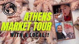 Athens market tour with a LOCAL! Athens Central Market food tour AND best loukoumades in Athens!