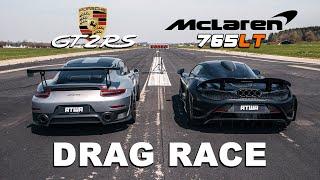 McLaren 765LT vs. Porsche GT2 RS | DRAG RACE | Daniel Abt