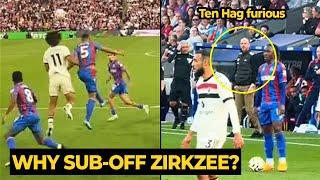 United fans SLAMS Ten Hag for subbing Zirkzee in second half against Crystal Palace | Man Utd News