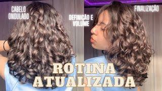 Minha ROTINA ATUALIZADA 2023 (Cabelo ONDULADO 2ABC) | Evelyn 