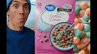 Disappointed: Trying Great Value LIMITED EDITION Cotton Candy Cereal! - AndrewEatsAll