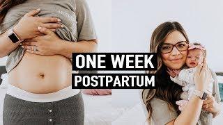 ONE WEEK POSTPARTUM UPDATE AND BELLY SHOT | MARYSSA ALBERT