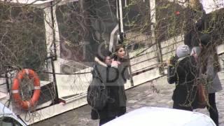 Shenae Grimes and Josh Beech chilling before concert in Paris