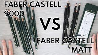 DO YOU NEED TO TRY BOTH? Faber Castell 9000 vs Faber Castell Matt Graphite Pencils!