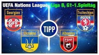 UEFA Nations League 2024: Georgien vs. Tschechien | Ukraine vs. Albanien | Prognosen & Tipps!