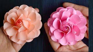 Easy Way To Make Realistic Paper Rose - Paper Flower - Paper Craft - DIY Flower