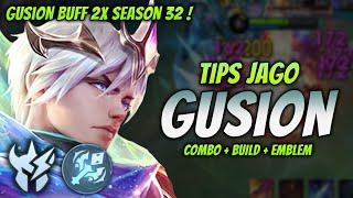 CARA MAIN GUSION 2× BUFF ! BUILD & EMBLEM GUSION TERSAKIT 2024 ! | GUSION JUNGLER GAMEPLAY