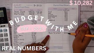 September 2024 Monthly Budget With Me | $10,282| Zero Based Budget