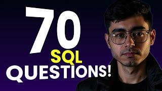 Solve 70 SQL Questions in 3 hrs | Ultimate SQL Practice | Master SQL