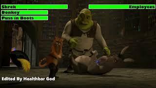 Shrek 2 (2004) Potion Factory Scene with healthbars