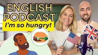 S4 E4 : I'm Hungry! English Conversation about Food: Easy Spoken Vocabulary
