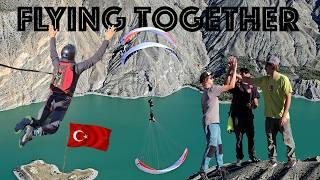 Three Wings, One Flow | INSANE Synchro Paragliding Adventure in Turkey with TEAM AIRBOUND 🪂🪂🪂