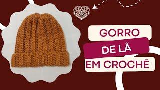 Passo a passo deste gorro de lã em crochê