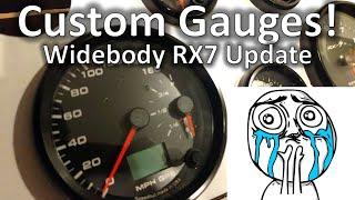 NEW PARTS! Speedhut Custom Gauges! - Wide Body V8 FD RX7 Build Video Series 15