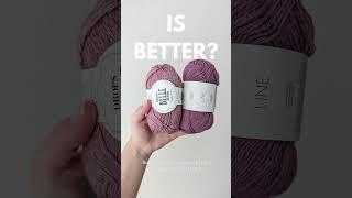 Which Yarn is Better? Drops Belle vs Sandnes Garn Line #shorts #yarn