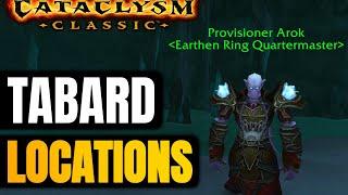 Tabard and Quatermaster Locations in Cataclysm Classic