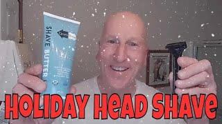 A Quick Holiday Head Shave