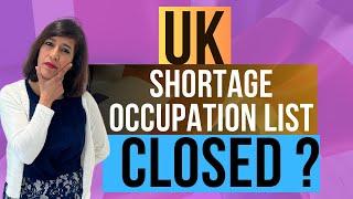 UK's Shortage Occupation is closing | New Immigration Salary List Published