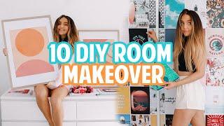 10 DIYS FOR EXTREME ROOM MAKEOVER! *apartment transformation + glow up