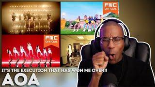 AOA | 'Elvis', 'Confused', 'Miniskirt', 'Heart Attack' MV REACTION | This execution is perfect!!