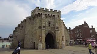 The Bargate is a Grade I listed medieval gatehouse in the city center. - Southampton UK - ECTV