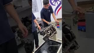 Classic car Mitsubishi Pajero 6g74 engine assembly.