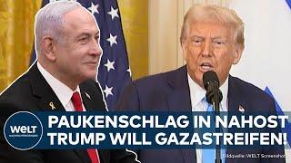 KRIEG IN NAHOST: Paukenschlag! Trump will Gazastreifen übernehmen - USA haben Palästinenser-Plan