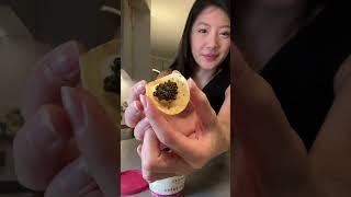 making a caviar snack