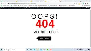 404 Page not found error in WordPress while edit, page, post , product or adding any Plugin or Theme