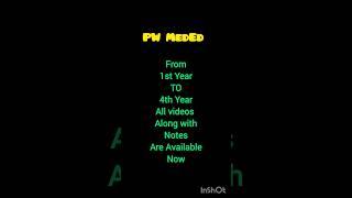 PW MedEd New Videos #PW #mbbs