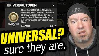 Explaining UNIVERSAL TOKENS? Not so universal - FC Mobile (FIFA Mobile)