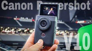 Vlogging On The Canon Powershot V10 Vlogging Camera!