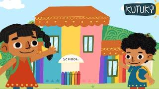 Kutu and Ki Go to School for the First Time | first day at preschool | Kutuki