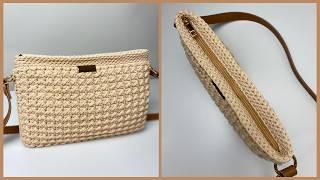 BOLSA DE CROCHÊ COM ZÍPER| BOLSA MEL