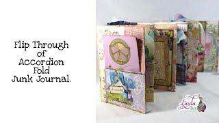 Flip Through of Accordion Fold Junk Journal