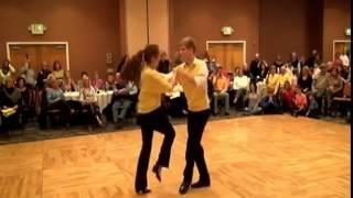 Kayla Henley and Jeremy Webb dance to Chuck Berry.