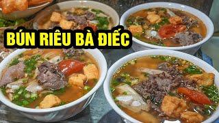 Sự thật về BÚN RIÊU BÀ ĐIẾC siêu đông khách ngày bán hơn tạ bún #hanoifood