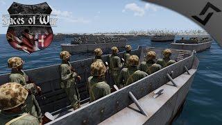 Pacific Beach Invasion - ARMA 3 Faces of War WW2 Mod - WW2 Naval Invasion