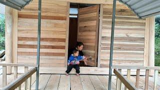 Build wooden house walls - harvest green vegetables to sell | Build a new life