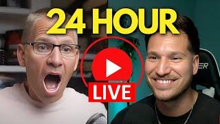 Making A Years Worth Of Content In 24 Hours Challenge LIVESTREAM 2 (Behind The Scenes)