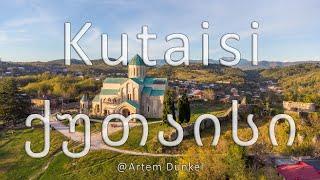 Beautiful Kutaisi in autumn,Georgia. Relaxing background 4k UltraHD drone video. ქუთაისი საქართველო