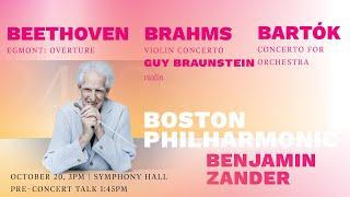 Boston Philharmonic Orchestra Beethoven / Brahms / Bartok Concert at Symphony Hall October 20, 2024