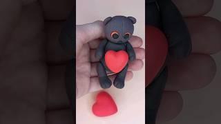 Поделка из лёгкого воздушного пластилина#Котикс Валентинкой# 
