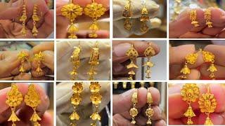 under 1 gram gold stud earrings designs with weight and price//new model gold earrings daily use